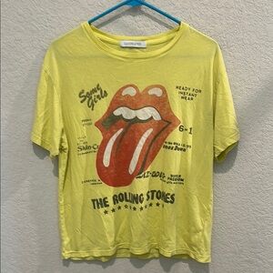 Daydreamer Kids Yellow Rolling Stones T-Shirt size Small